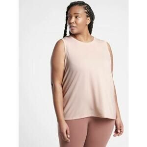 Athleta Womens Vital Tank 2.0 Size 1X Plus Pink Ballerina Gown Athleisure